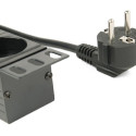Listwa zasilająca rack (PDU), 8 gniazd typ Schuko, 1U, 16A, wtyk Schuko 3m
