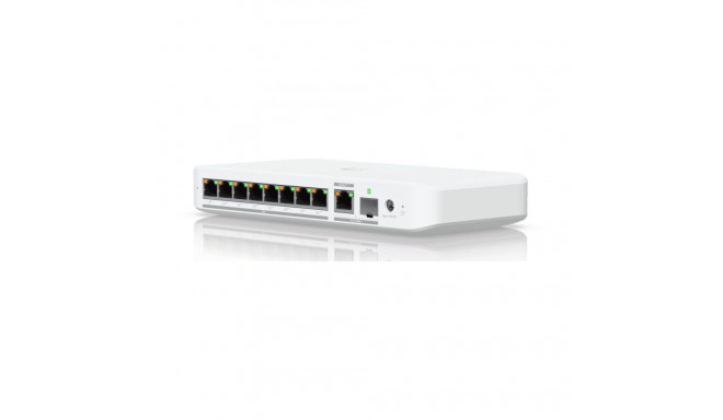 Ubiquiti paindlik, 8-pordiline 2.5 GbE PoE++ lüliti 10 GbE RJ45/SFP+ kombineeritud ülaliinipordiga |