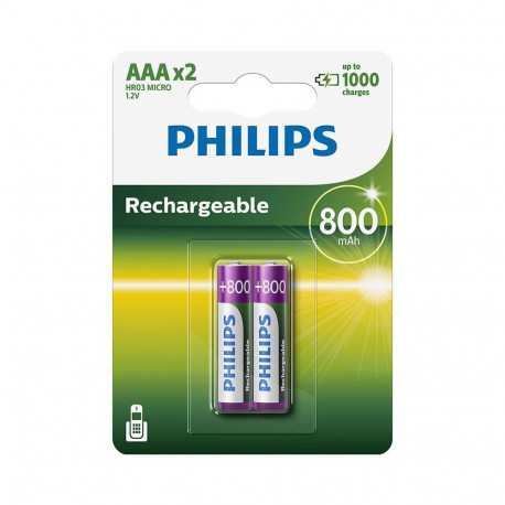 Akupatarei Philips AAA 800mAh 2tk