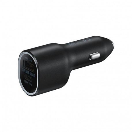 Samsung USB-A + USB-C 40W autolaadija, must