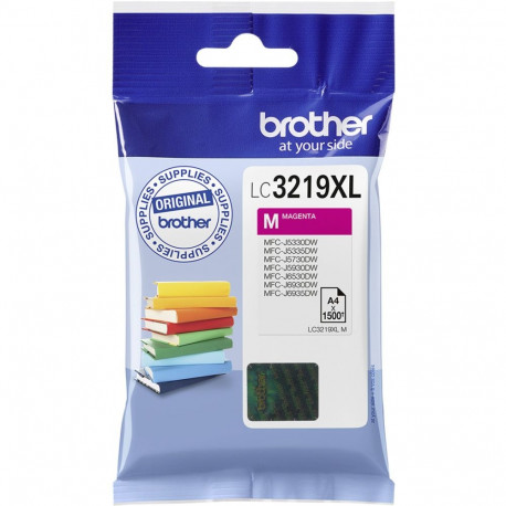 BROTHER LC-3219XLM MAGENTA INK CARTRIDGE, 1,500P