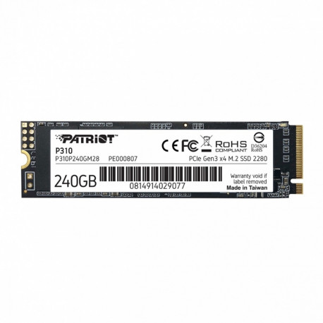 Patriot SSD P310 240GB M.2 2280 1700/1000 PCIe NVMe Gen3 x 4