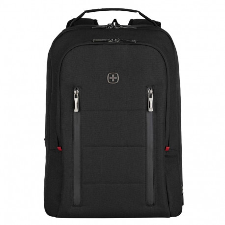 "WENGER City Traveler Carry-On 40,64cm 16Zoll Laptop Backpack w/ 12inch Tablet Pocket Black"
