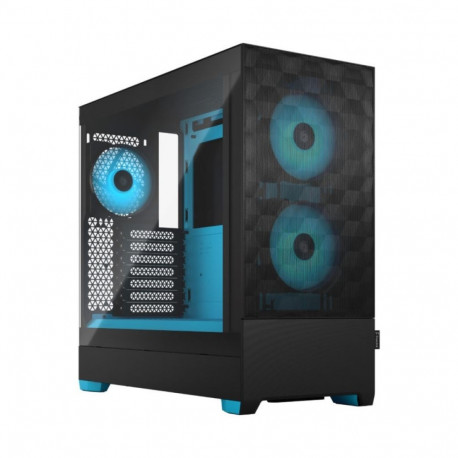 Fractal Design | Pop Air RGB | Side window | Cyan Core TG Clear Tint | ATX, mATX, Mini ITX | Power s