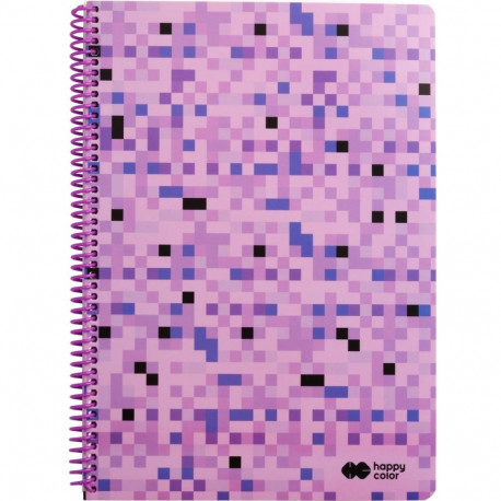 Ruuduline kaustik Pixi - lilla, B5, 80lk