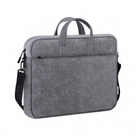 NOTEBOOK BAG LEATHER 15 ,6'' GREY