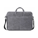 NOTEBOOK BAG LEATHER 15 ,6'' GREY