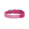 Classic Dog collar with QR code Waudog size L pink