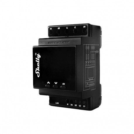 Shelly Pro 4PM DIN Rail 4-channel Relay, WiFi (Power measurement)