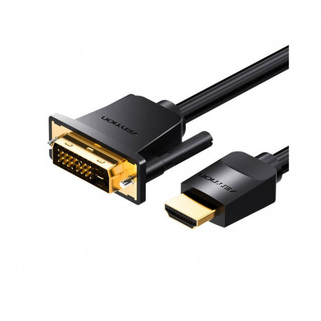HDMI to DVI (24+1) cable Vention ABFBI 3m, 4K 60Hz/ 1080P 60Hz (black)