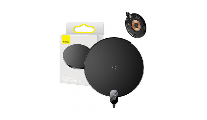 Inductive wireless charger Baseus Digital LED  15W (black)
