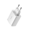 Baseus Compact Quick Charger, 3x USB, 17W (White)
