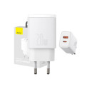 Baseus Compact Quick Charger, USB, USB-C, 20W (white)