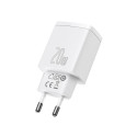 Baseus Compact Quick Charger, USB, USB-C, 20W (white)