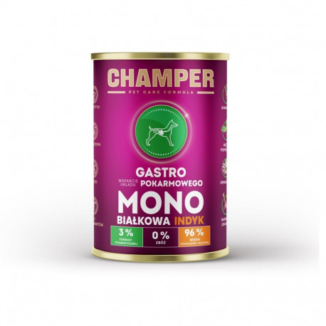 CHAMPER Gastro monoproteiin kalkun märg koeratoit 400g