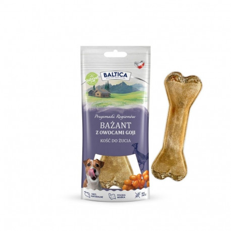 BALTICA Przysmaki regionów Chewing bone Pheasant with goji berries - dog treat - 1