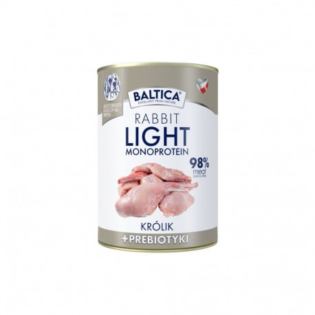 BALTICA Nutraceutic Monoprotein Light Rabbit with prebiotics - wet dog food - 400g