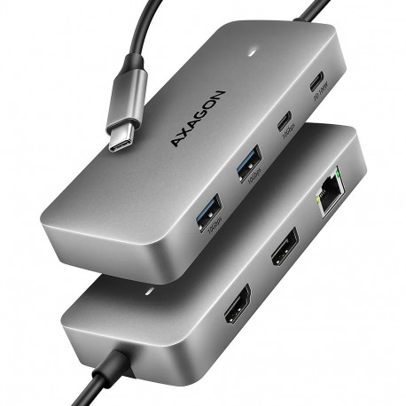 AXAGON USB-C 10Gbps dual 4K ekraan 7in1 jaotur | HMC-CUB83X2