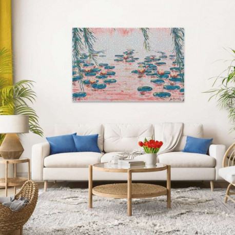 Ravensburger Puzzle - Pink Water Lilies by Mauro Bergonzoli 4000 pieces