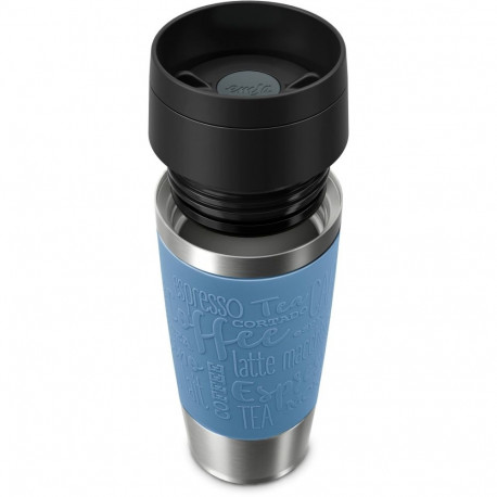 Emsa TRAVEL MUG Classic Thermo Mug (blue/stainless steel, 0.36 liters)