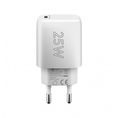 goobay USB-C PD GaN fast charger 25 watts (white, Power Delivery 3.0)