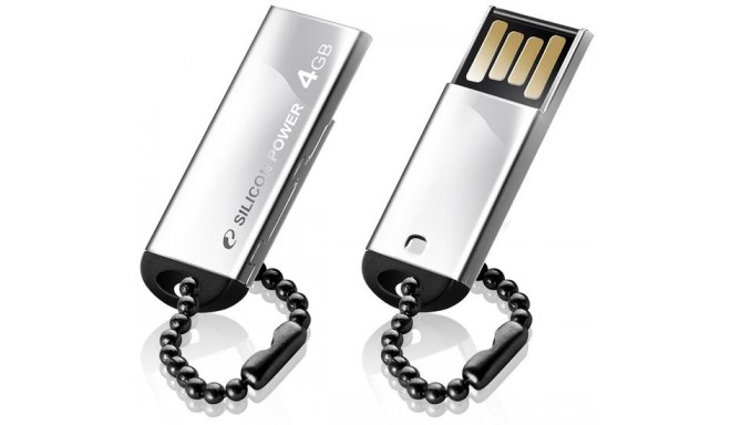 Silicon Power flash drive 4GB Touch 830, silver