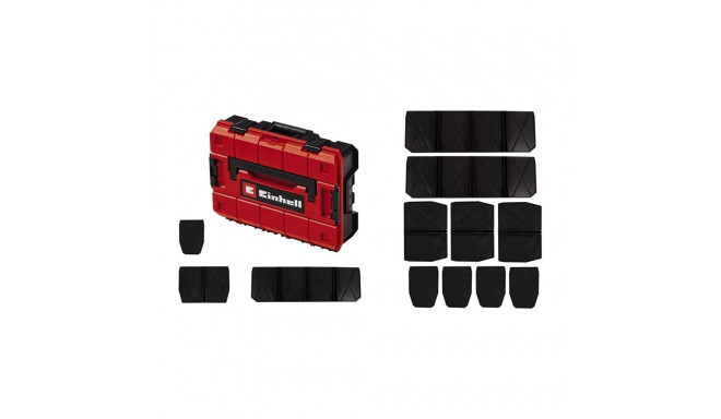Systemkoffer E-Case S-F incl. dividers (schwarz/rot, mit Trennelementen)