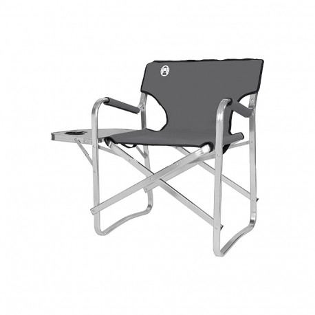 Coleman Aluminum Deck Chair with Table 2000038341, camping chair (grey/silver)