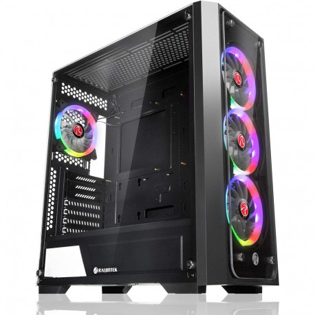 RAIJINTEK PONOS TG4, tower case (black, tempered glass version)