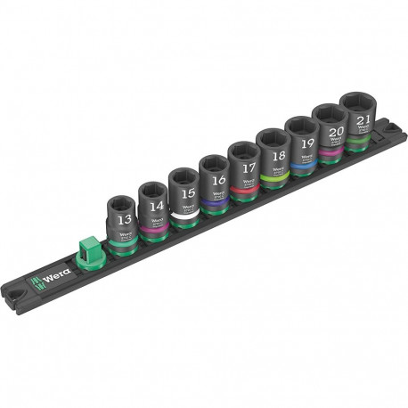 Nuss-Magnetleiste C Impaktor 1 Steckschlüsseleinsatz-Satz 1/2" (schwarz/grün, 9‑teilig, für Schlagsc