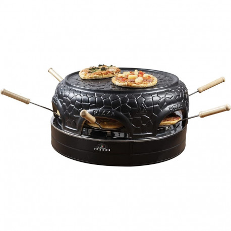 Viva Italia Pizzetteria APD600Z (schwarz, 910 Watt, für 6 Mini-Pizzen Ø 10cm)