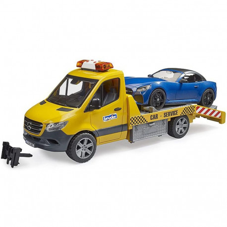 MB Sprinter Autotransporter mit Light & Sound Modul  (orange/blau, Inkl. Roadster)
