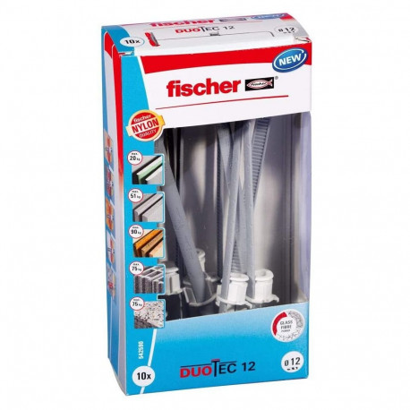 fischer toggle dowel DUOTEC 12 LD (light grey/red, 10 pieces)