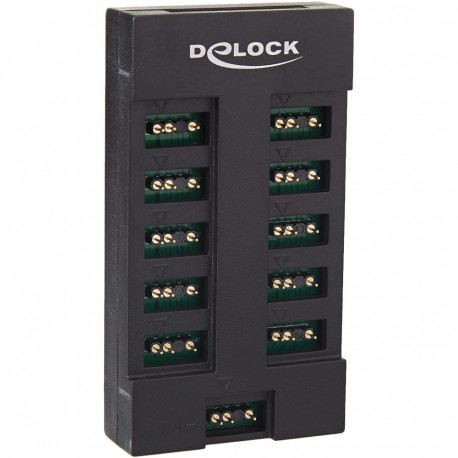 DeLOCK RGB Hub for ARGB LEDs with 10 ports (black)