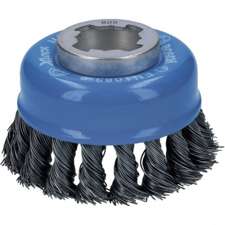 Bosch X-LOCK cup brush Heavy for Metal 75mm, knotted (O 75mm, 0.5mm wire)