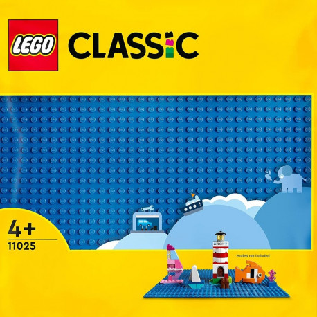 11025 Classic Blaue Bauplatte (blau, Quadratische Grundplatte mit 32x32 Noppen)