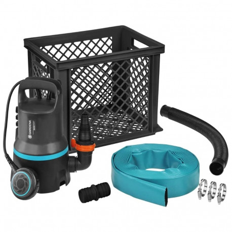 Hochwasser-Set 9000, Tauch- / Druckpumpe (schwarz/türkis, 300 Watt)