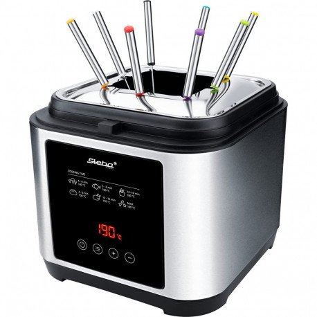 fritüür ja fondüü DF 150F 1200W õlipaak 2,5l taimer, roostevaba teras, must
