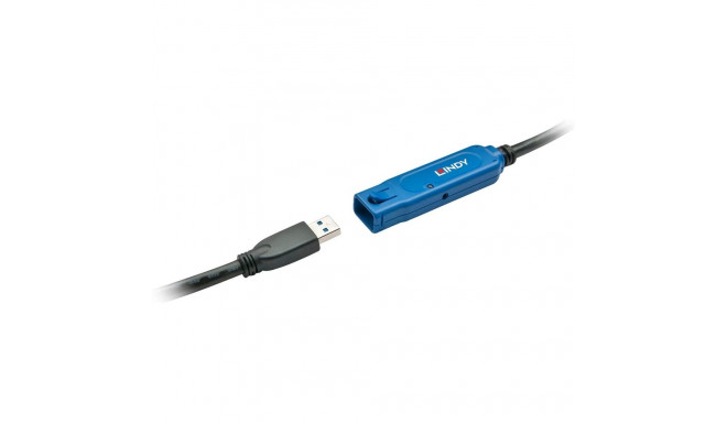 Aktiivne pikenduskaabel USB 3.2 Gen 1 Pro USB-A pistik > USB-A pesa 15m, must