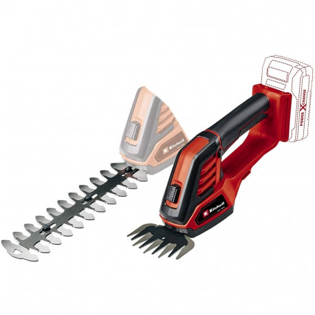 Power X-Change aku rohu- ja põõsakäärid GE-CG 18/100 Li-Solo 18Volt ilma akuta ja laadijata, punane/