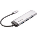 Verbatim USB-C multiport hub 4xUSB 3.2 silver