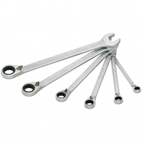 Knarren-Ring-Maulschlüssel-Satz 606/6-1, 6-teilig (mit umschaltbarer Knarrenfunktion)