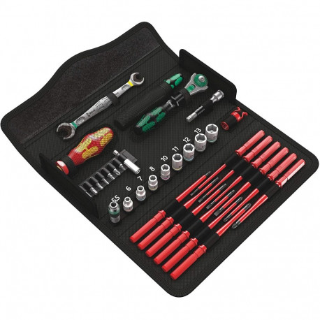 Kraftform tööriistakomplekt Kompakt W 2 35-osaline koos Zyklop Speed-Knarre pöörleva peaga 1/4", mus