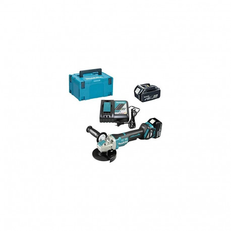 X-LOCK Akku-Winkelschleifer DGA519RTJ, 18Volt (blau/schwarz, 2x Li-Ion Akku 5,0Ah)