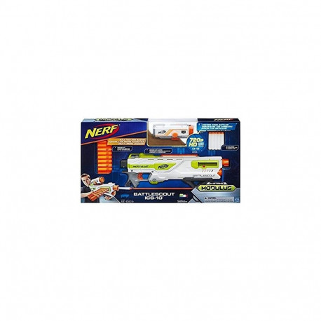 Nerf N-Strike Elite Modulus BattleScout ICS-10, Nerf Gun (weiß/orange, Frustfreie Verpackung)