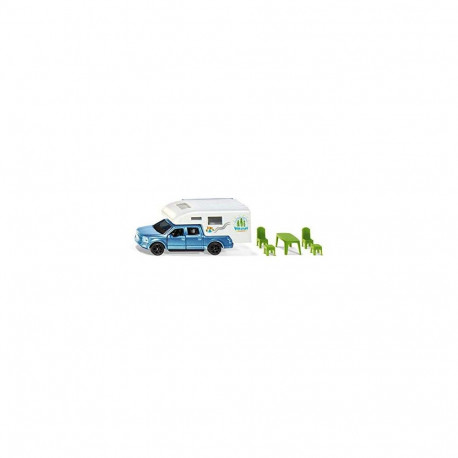 SUPER Ford pikap-kamper F150, sinine/valge
