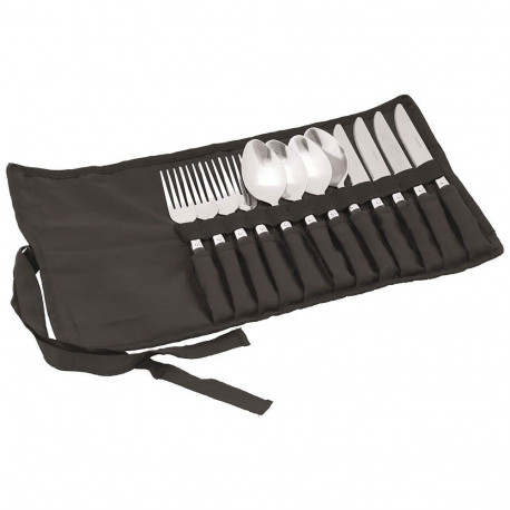 Besteckset Family, 12-teilig (schwarz, mit Tasche)