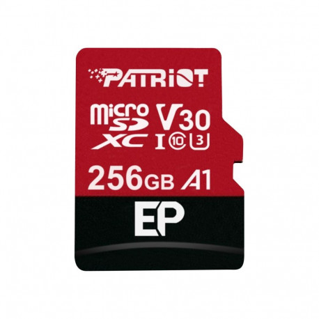 EP Series microSDXC mälukaart 256GB UHS-I U3 Class 10 V30 A1, punane/must