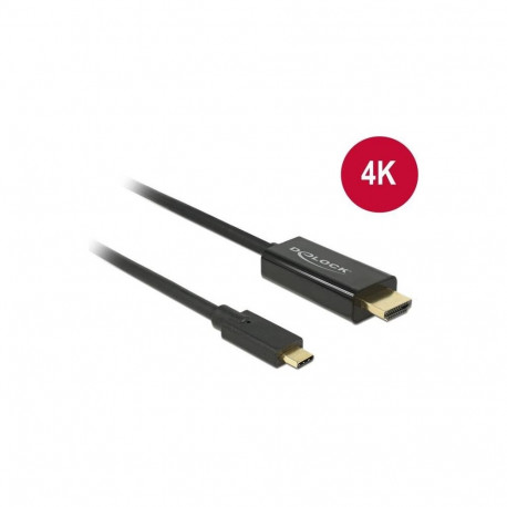 USB-adapterkaabel USB-C-pistik > HDMI 4K-pistik 2Meter, must