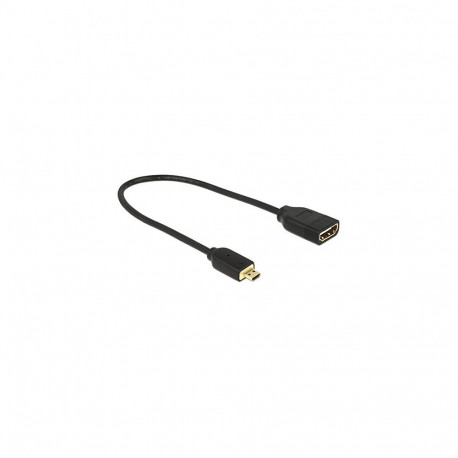 Adapterkaabel micro HDMI–HDMI 4K 20cm, must